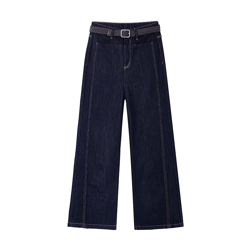 【小花专属】复古显瘦阔腿直筒裤W5635