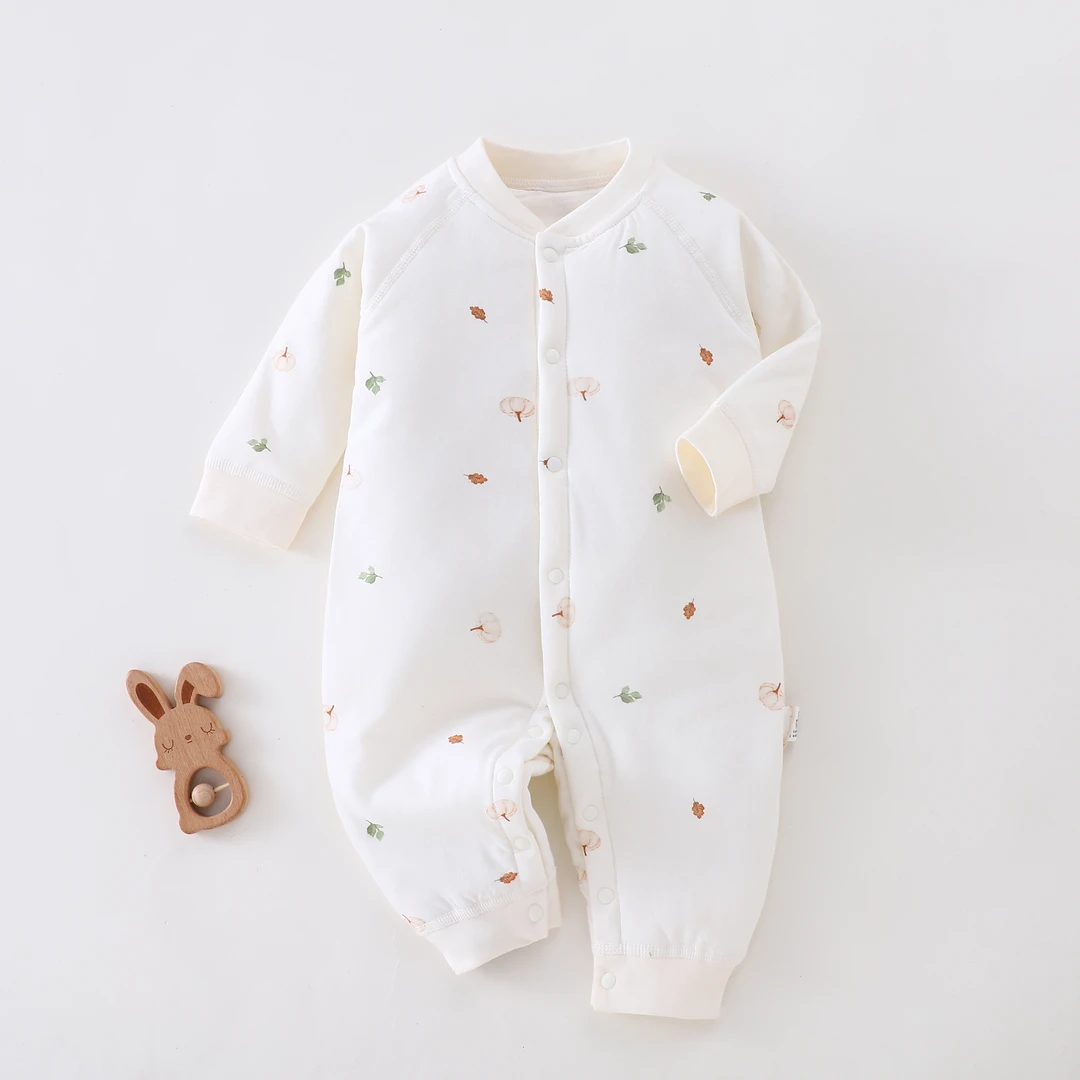 【40克薄棉连体】冬季婴幼儿连体薄棉袄夹棉三季可穿棉衣0-12个月