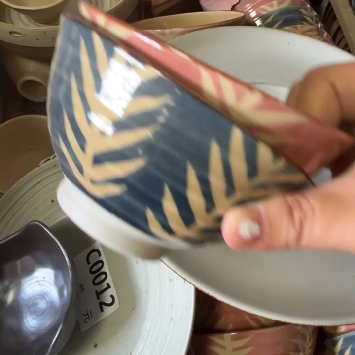 瓷片日式米饭碗2个装