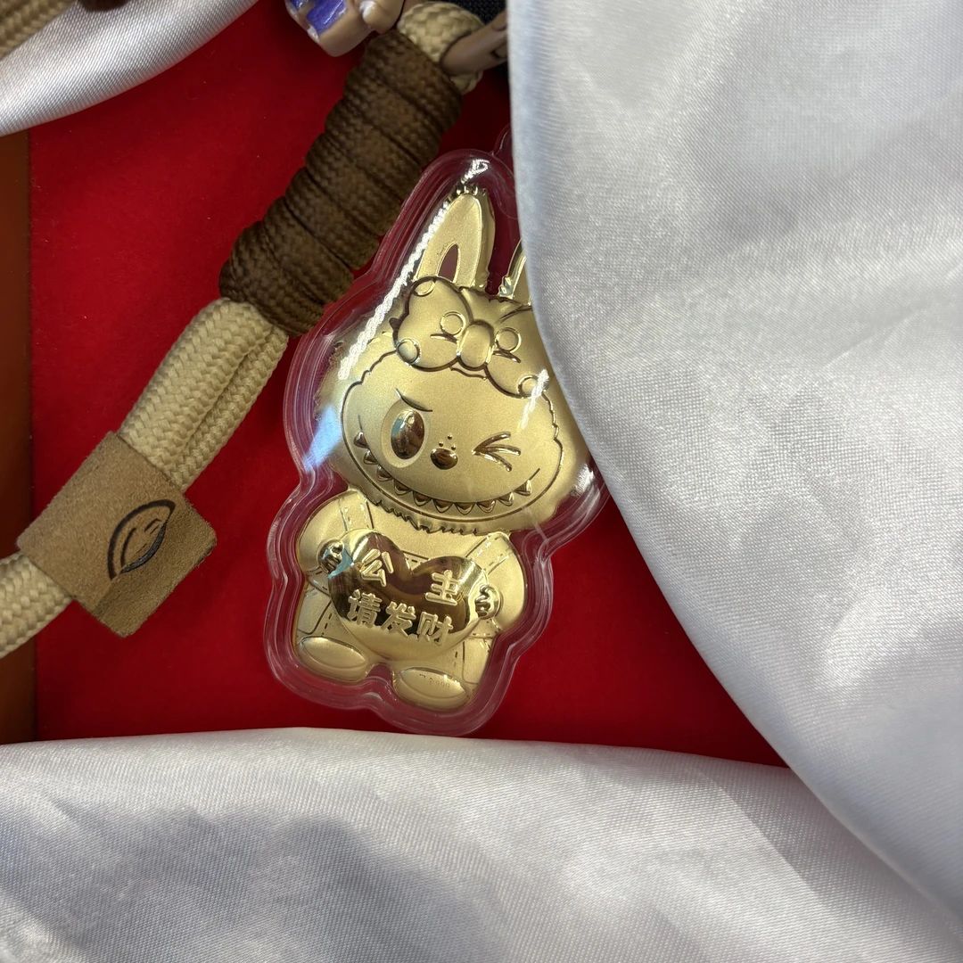 Labubu布布 含金999 手机贴20mg 钥匙扣 泽