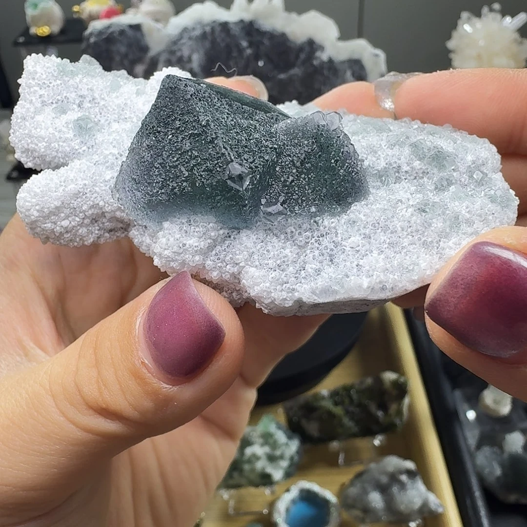 石材八面体萤石有损福建