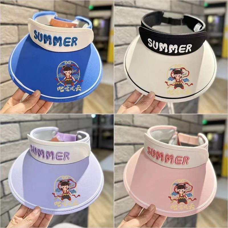 儿童防晒遮阳帽夏季宝宝大檐空顶男童防紫外线女童出游太阳帽潮