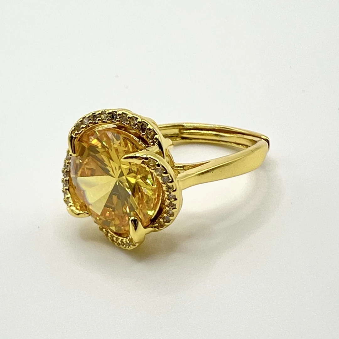 戒指【黄色】精美设计时尚款戒指DX-0413