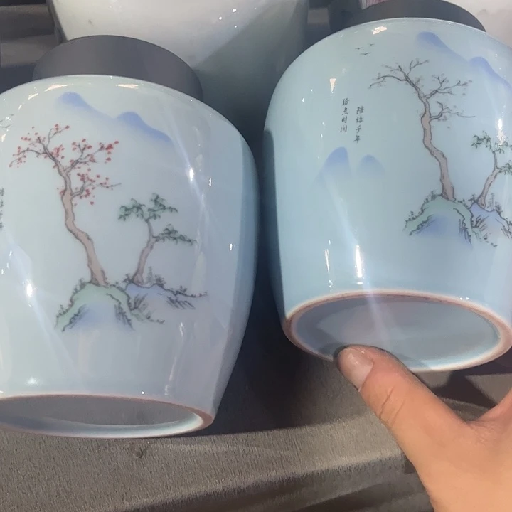 摆件三润陶瓷茶叶罐密封罐