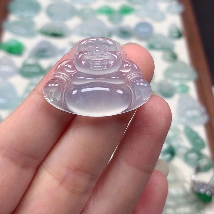 翡翠未镶嵌颈饰冰种佛公