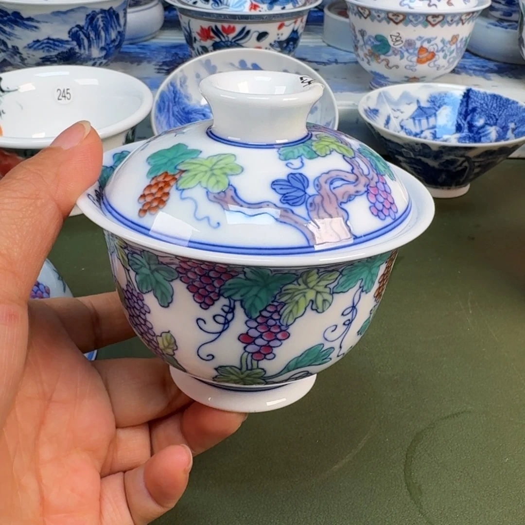 陶景德镇纯手绘茶具圆圆254