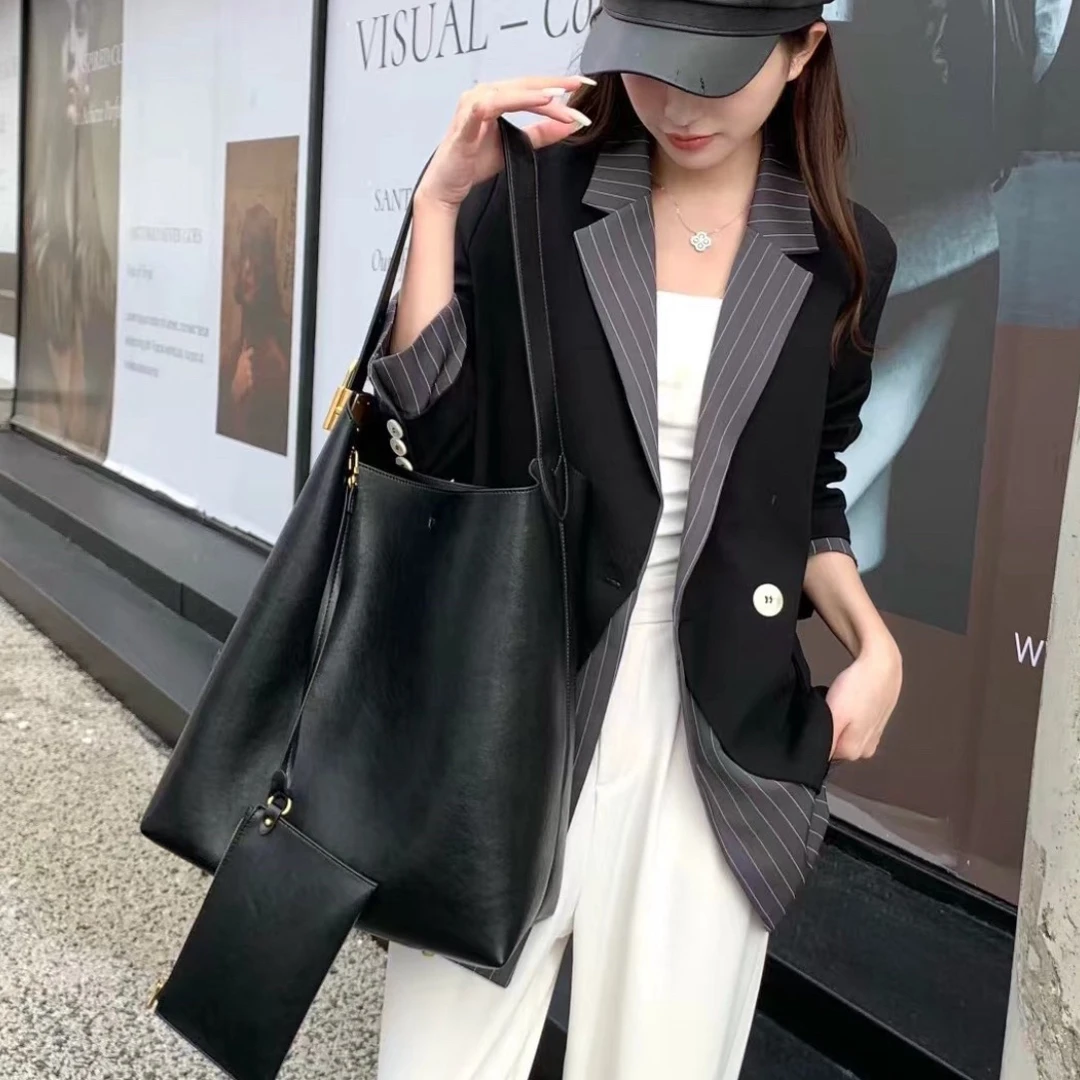 女士托特包，韩版时尚百搭潮流经典百搭，材质柔软舒适空间大肩背。