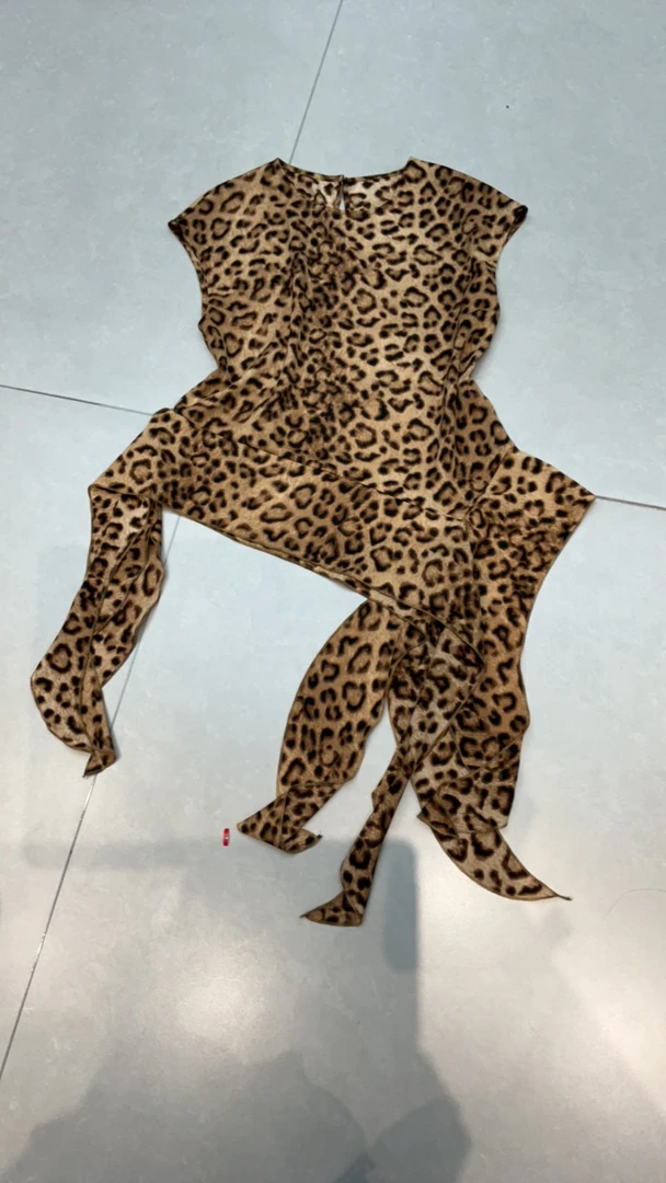 时尚辣妹豹纹上衣