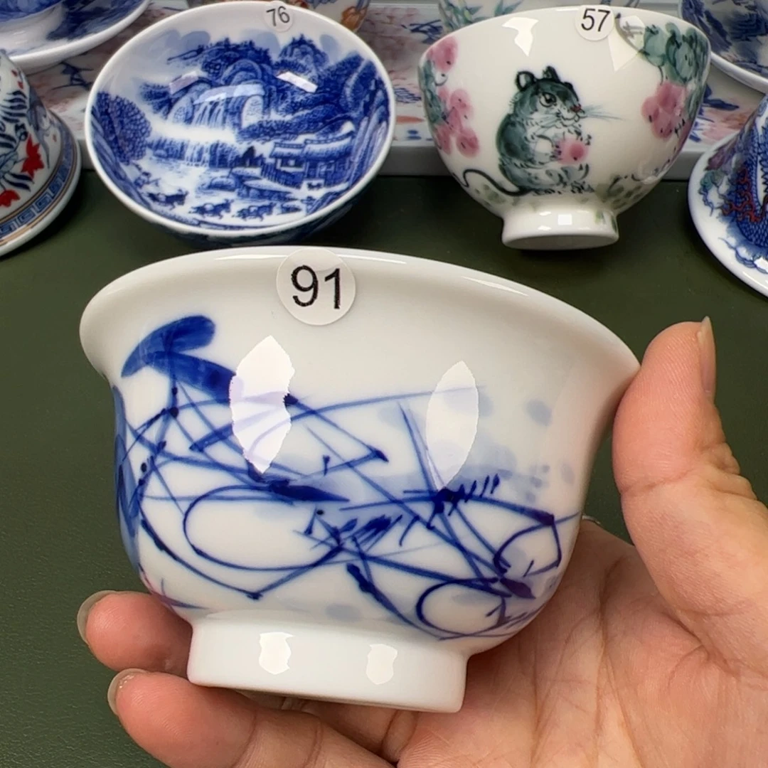 陶瓷景德镇纯手工纯手绘茶具木木91