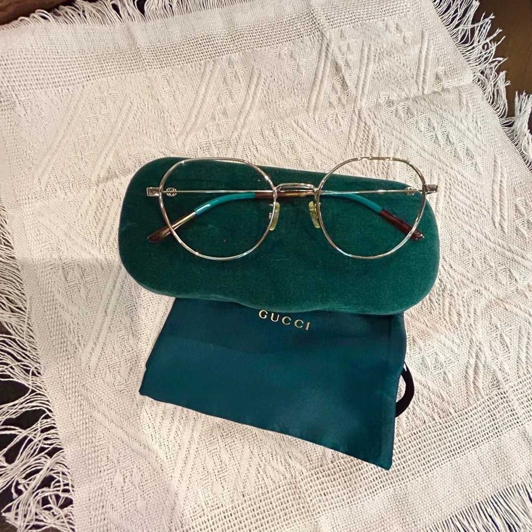 99新 GUCCI/古驰 古驰银框镜框好看