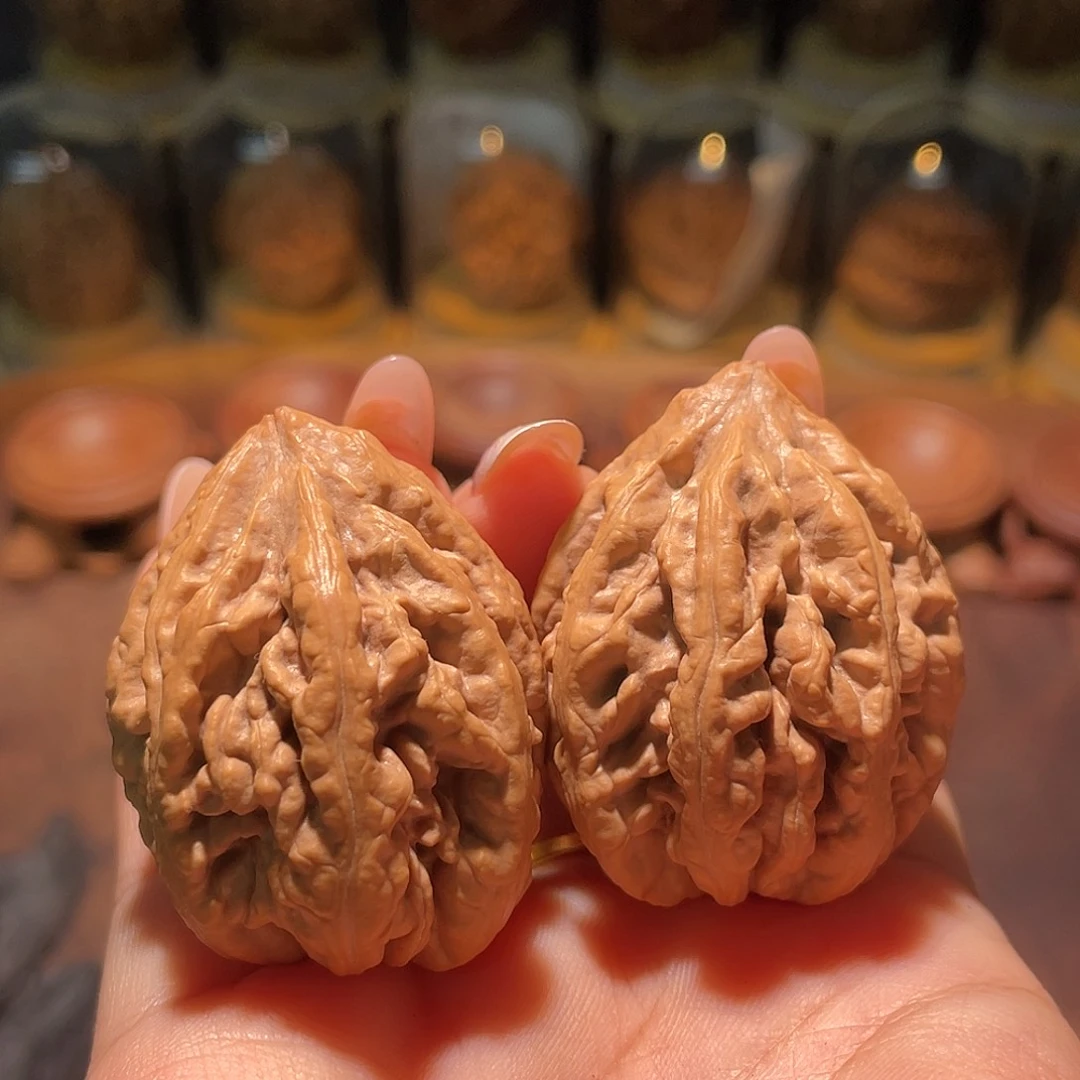 文玩核桃把件豆粒火焰