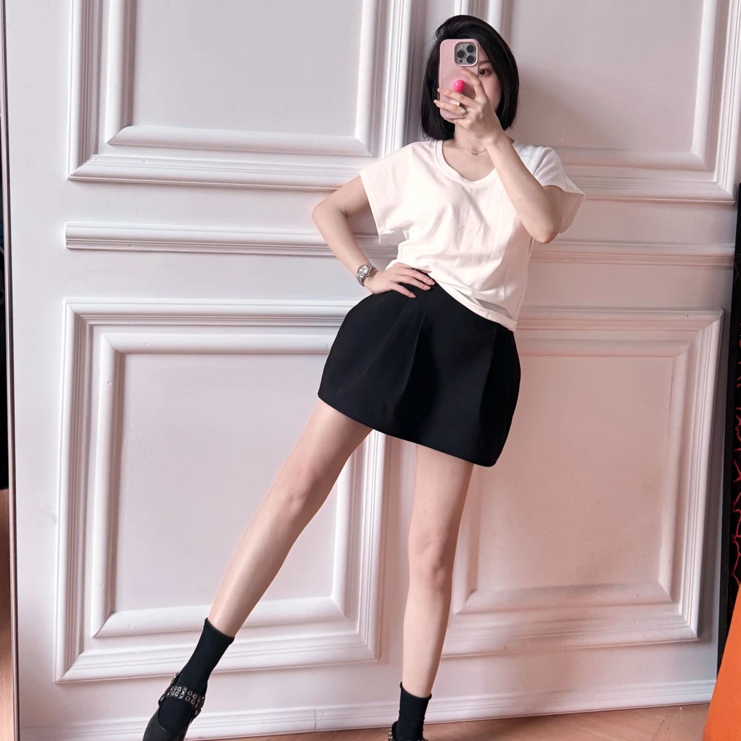 PENGXIAXI 深圳南油设计师款花苞半裙显高显瘦百搭半身裙