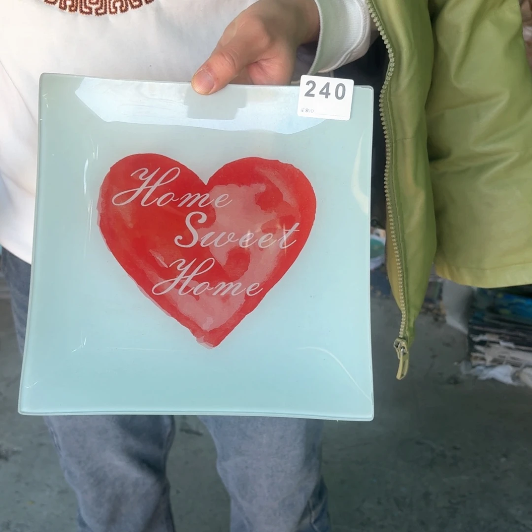 进口食品级钢化玻璃240号24*24cm2个