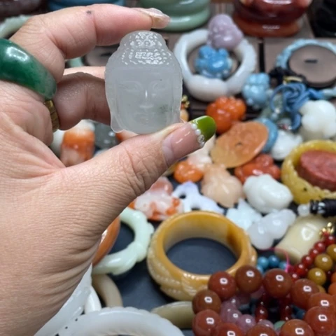 合金石英质玉（黄龙玉）手链