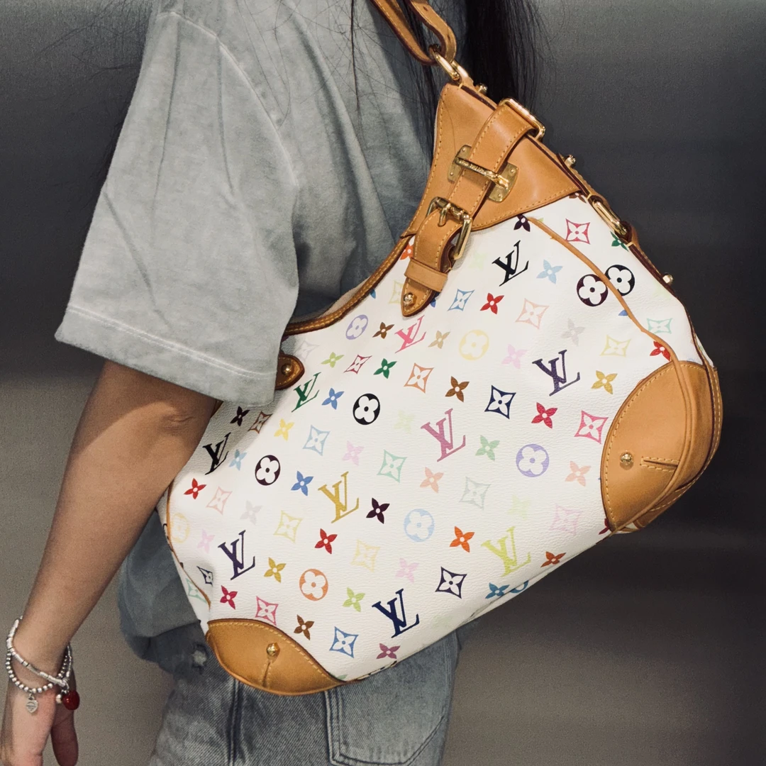 95新 LouisVuitton/路易威登 Lv路易威登白三彩手提单肩包