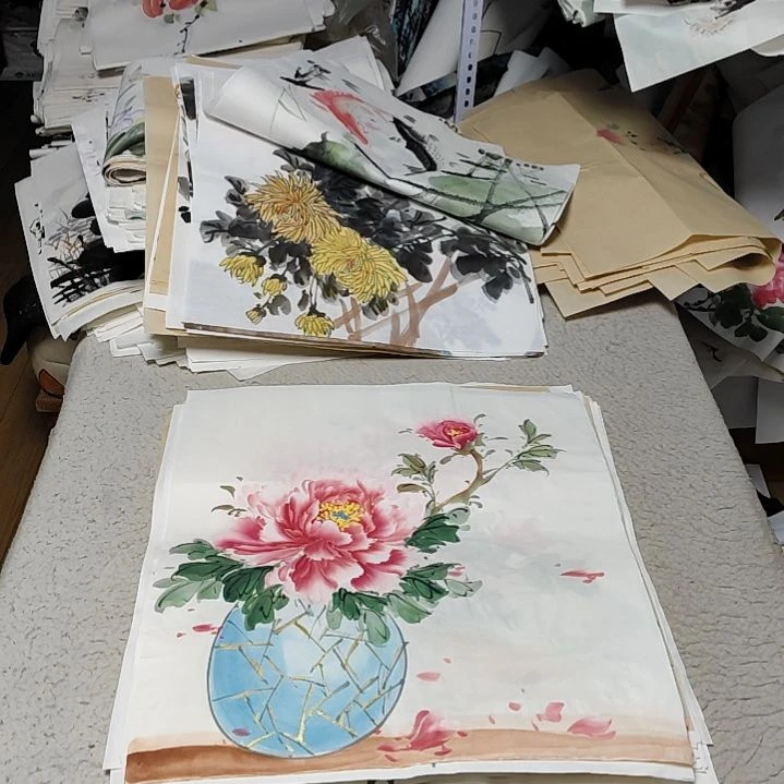 A***吃国画落款后台备注