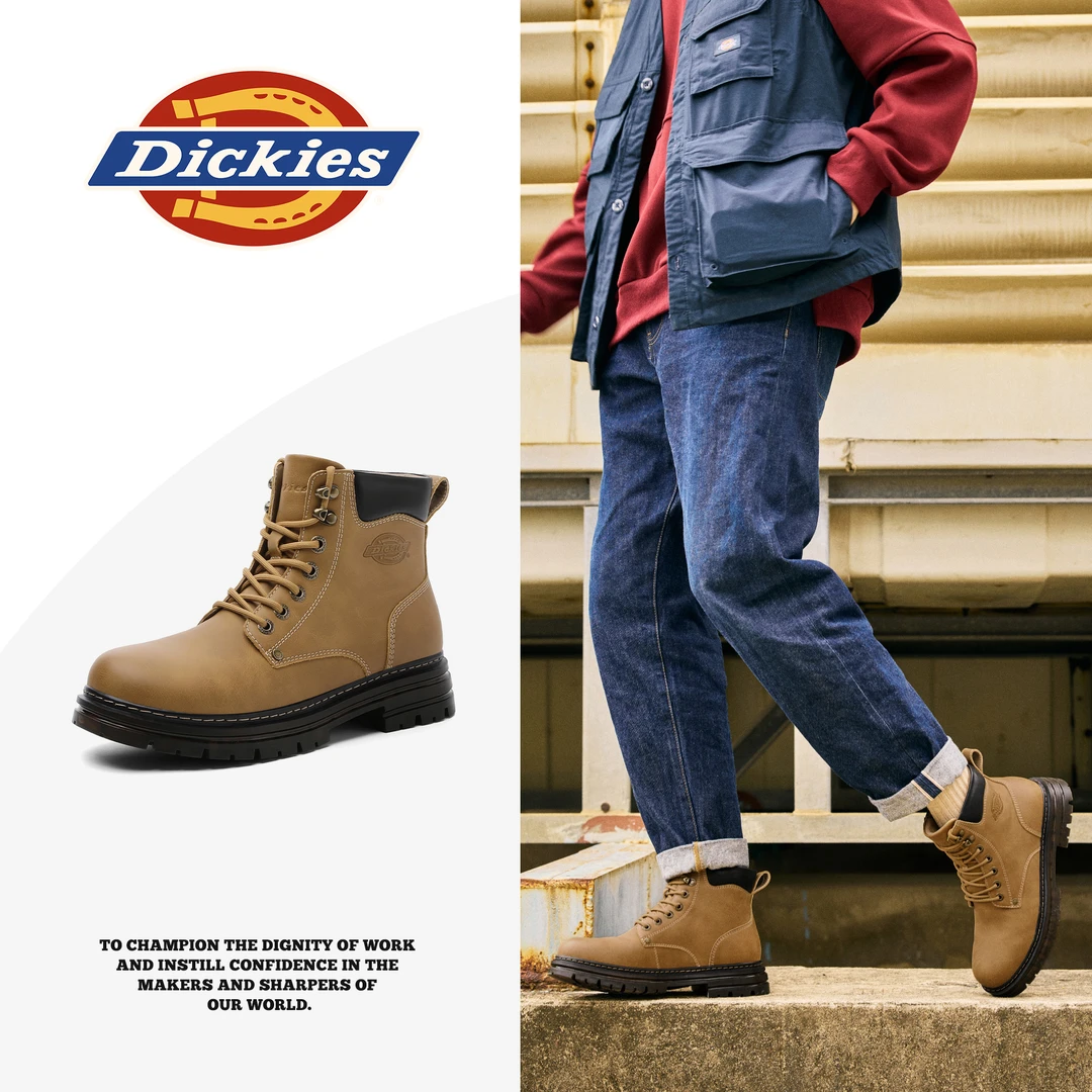 2025休闲马丁靴男士百搭时尚真皮复古潮流户外厚底高帮