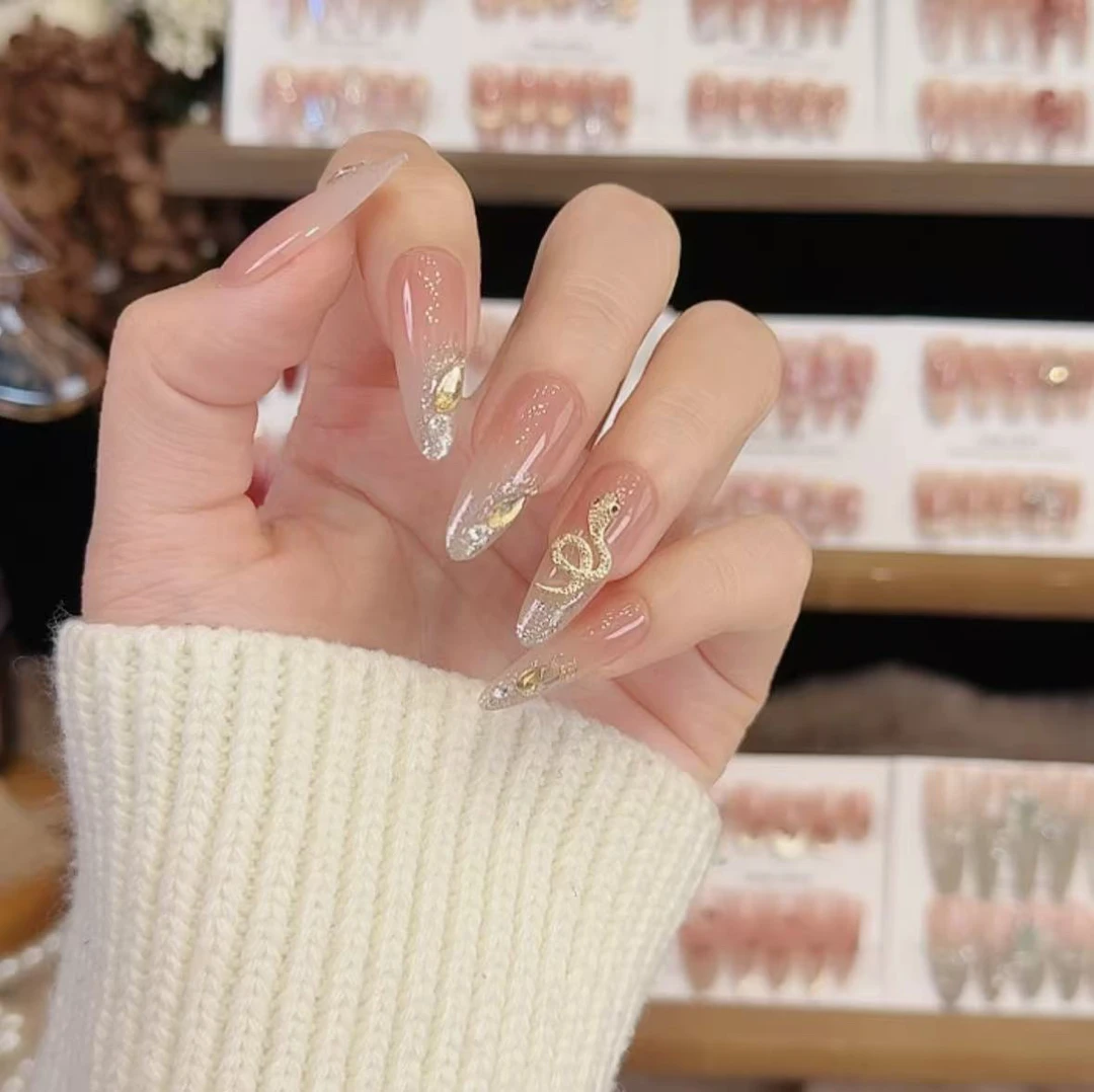 【金蛇】满钻美甲 金蛇美甲 新年美甲