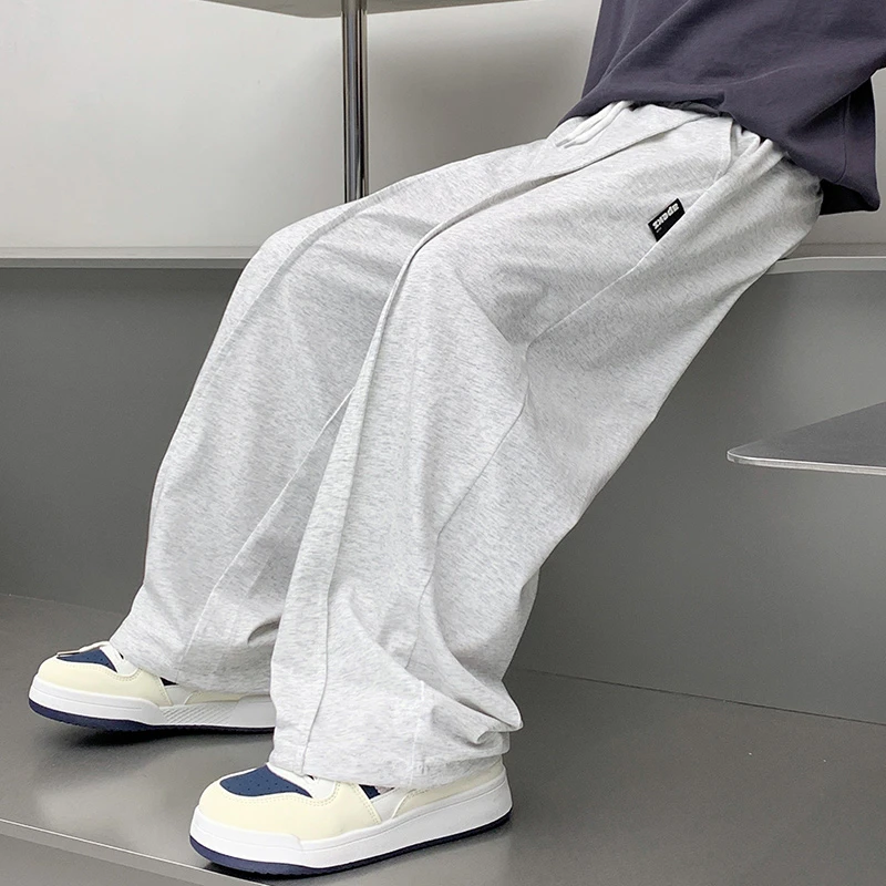 防蚊裤子运动卫裤夏季薄款灰色阔腿直筒裤儿童夏装2025新款男童装