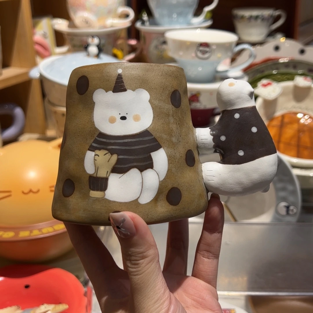 手作北极熊马克杯