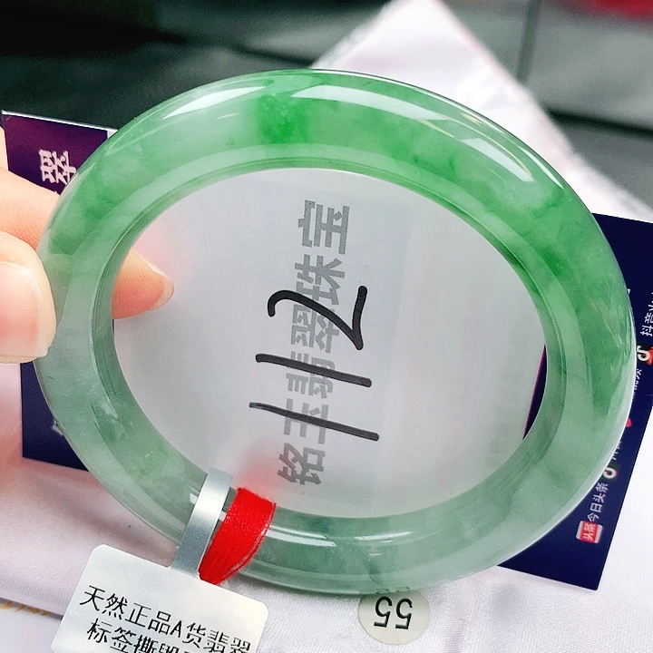 翡翠未镶嵌手镯缅甸天然a货翡翠手镯