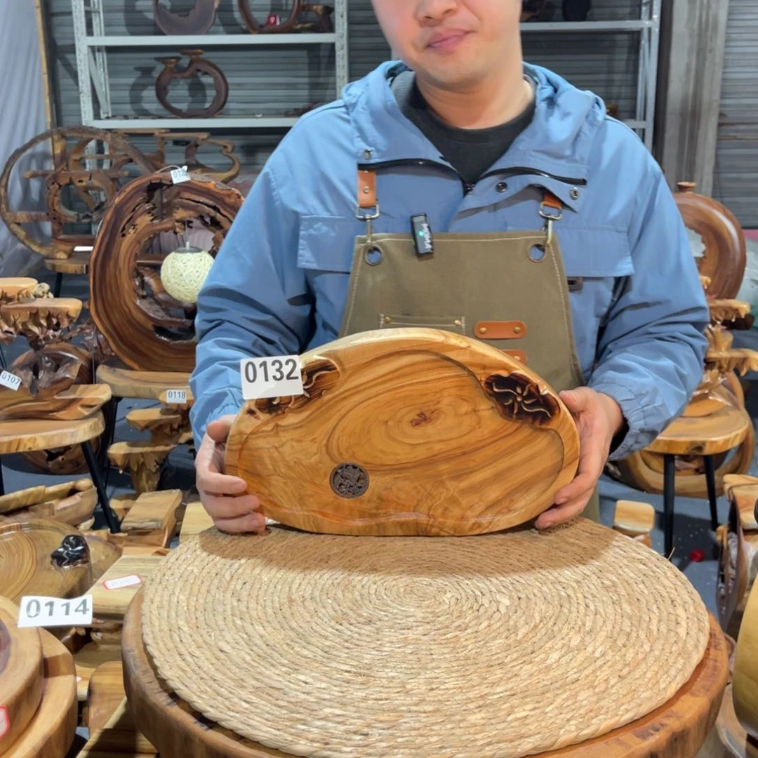 香樟木工艺品直播