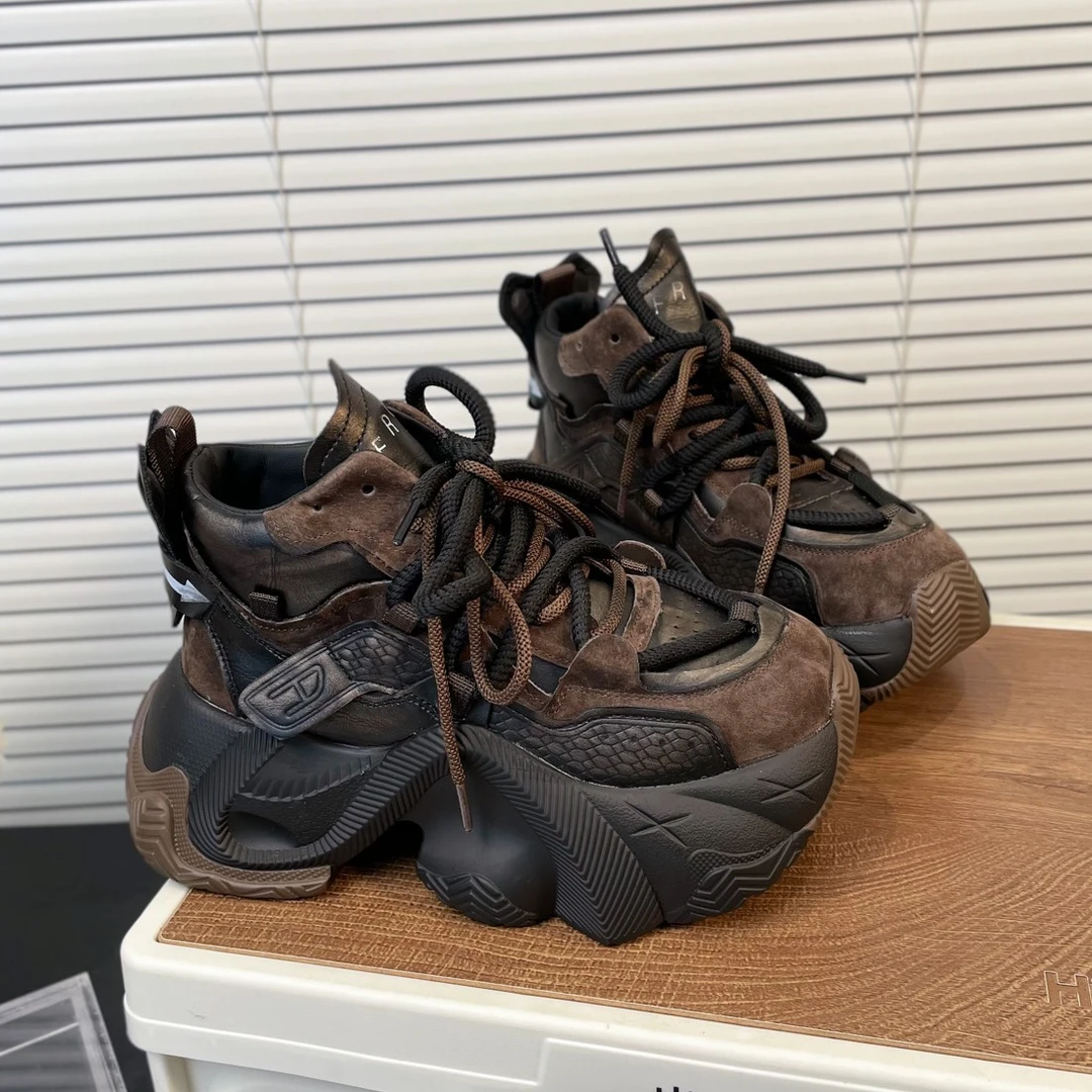 【五】松糕高帮老爹鞋女2024秋冬新款加绒显瘦百搭休闲运动鞋潮