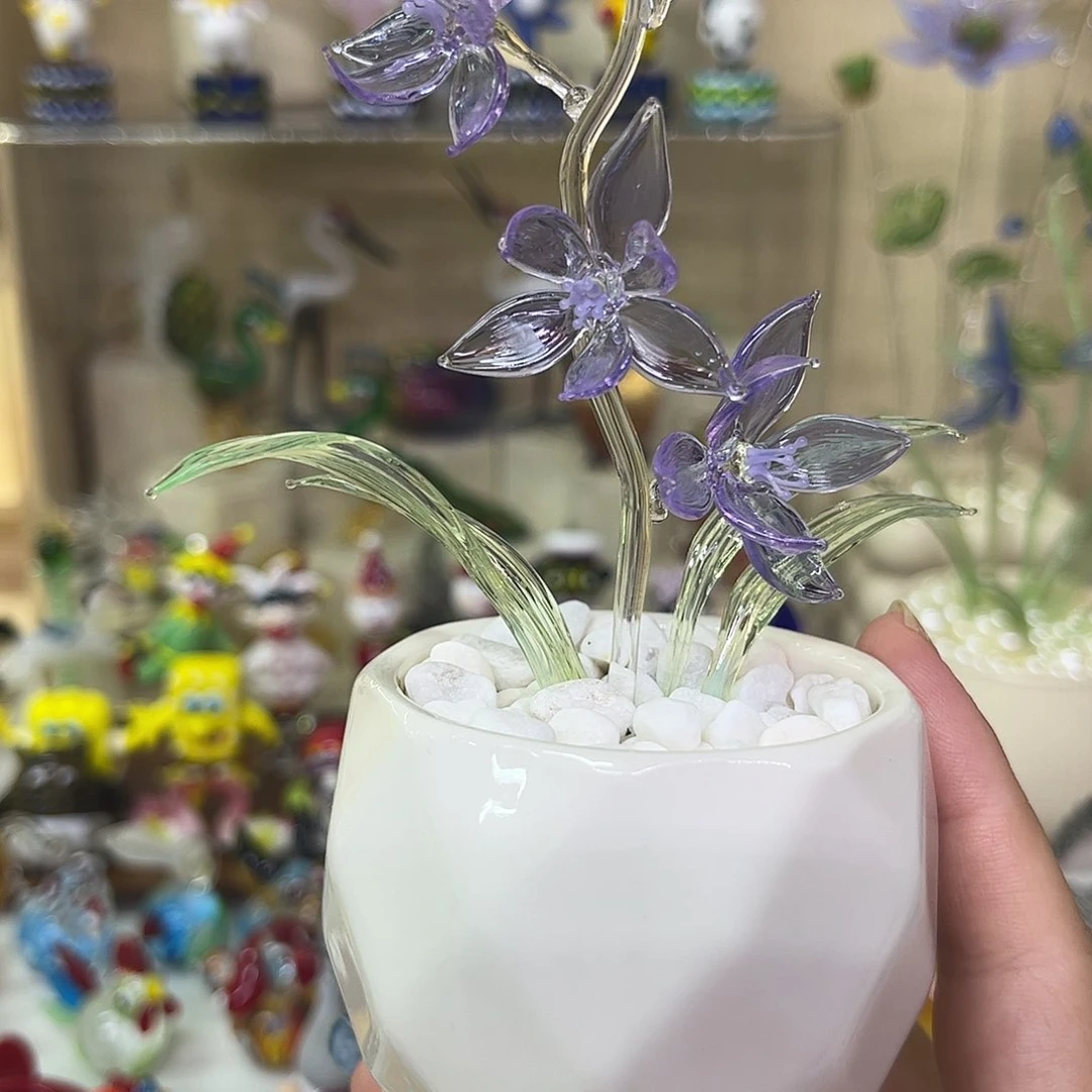 琉璃手工艺品琉璃兰花