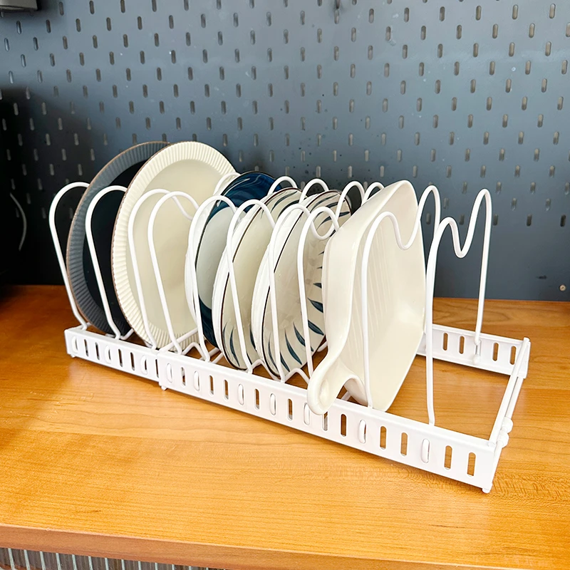 拾物造家厨房置物架可调节伸缩橱柜锅具厨具收纳放锅架台面锅盖碟