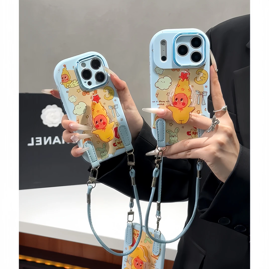 雅天立旋转星星人支架适用苹果16/17华为手机壳vivoppo小米15女