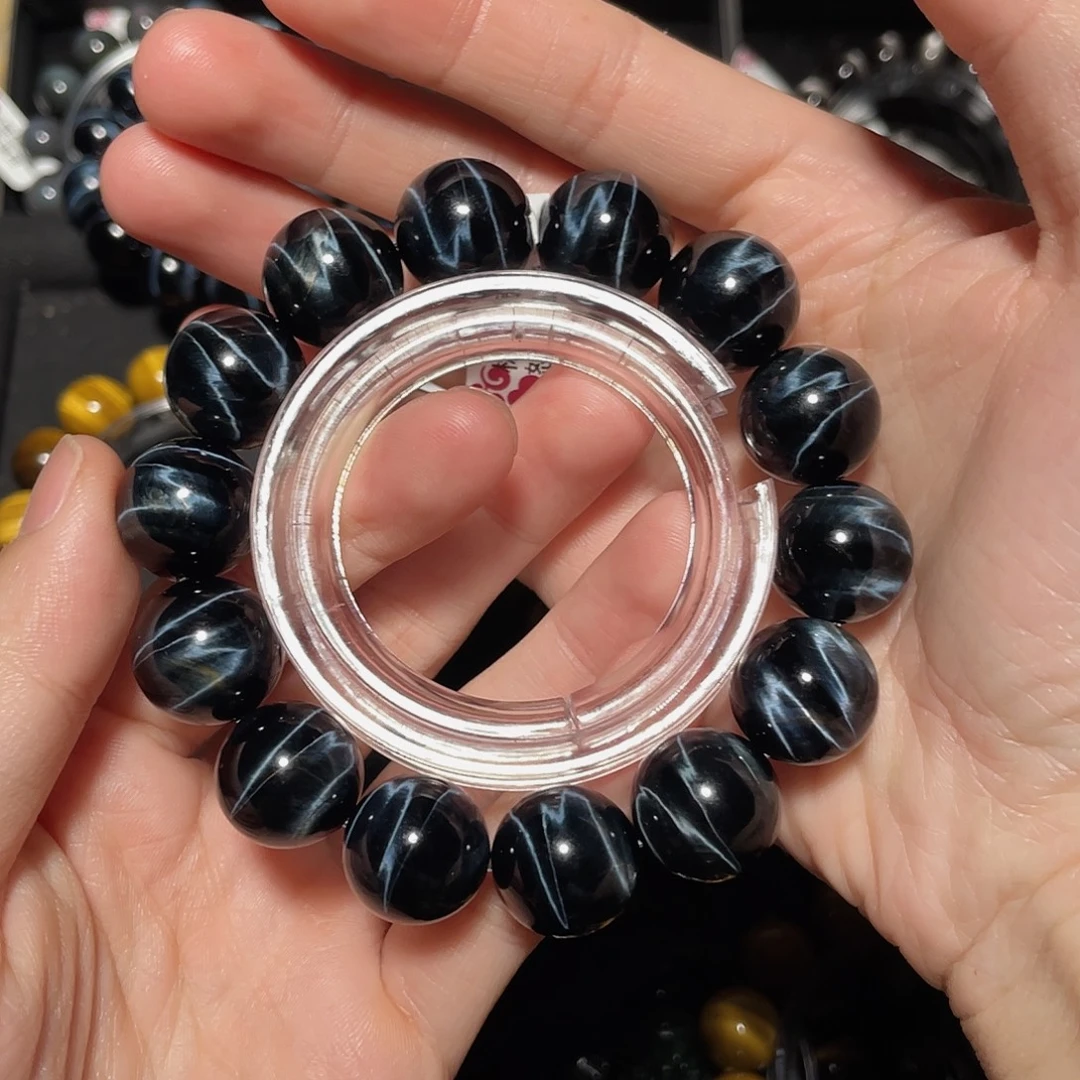 约***光木变石（虎睛石）未镶嵌手链