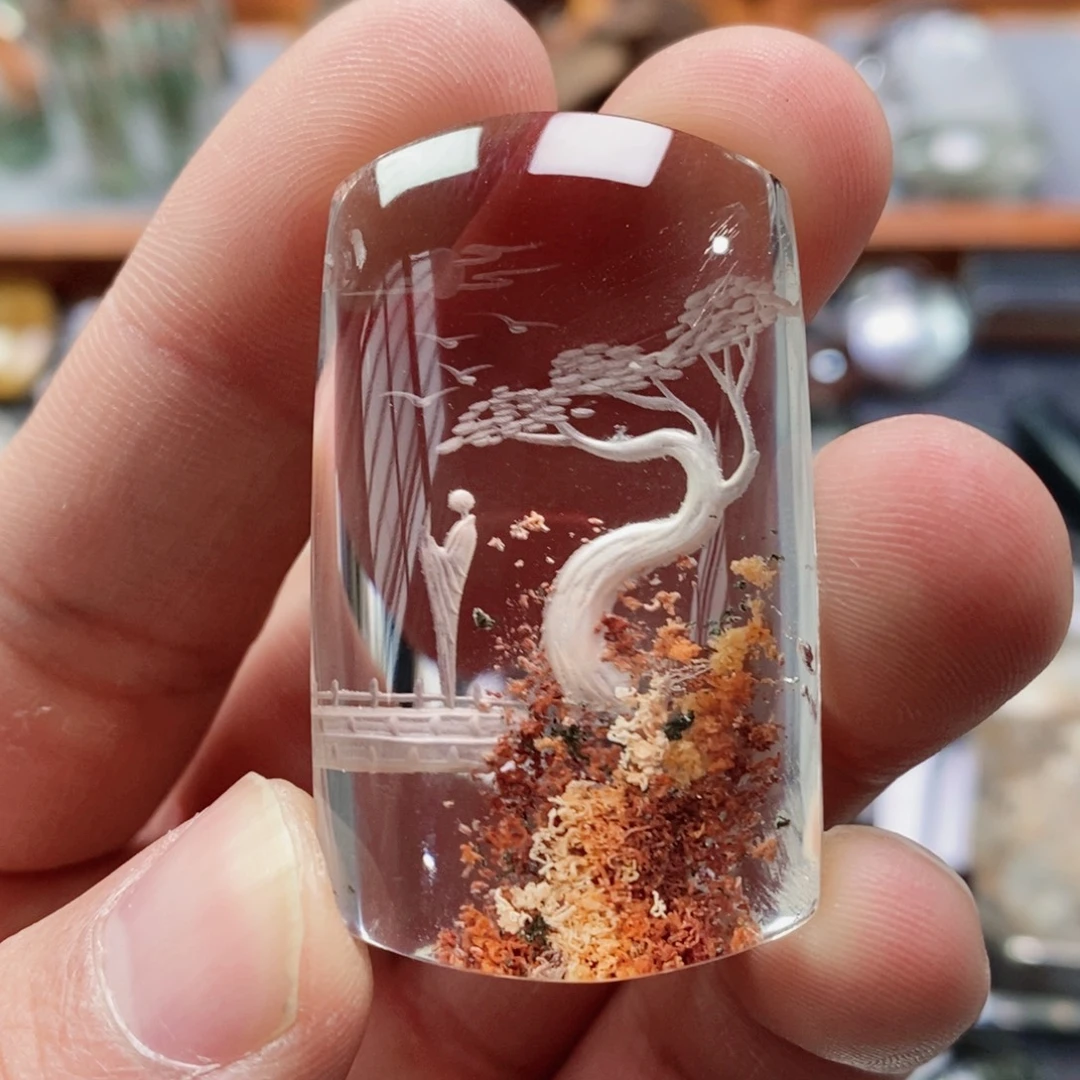 油***花水晶未镶嵌吊坠(不含链)