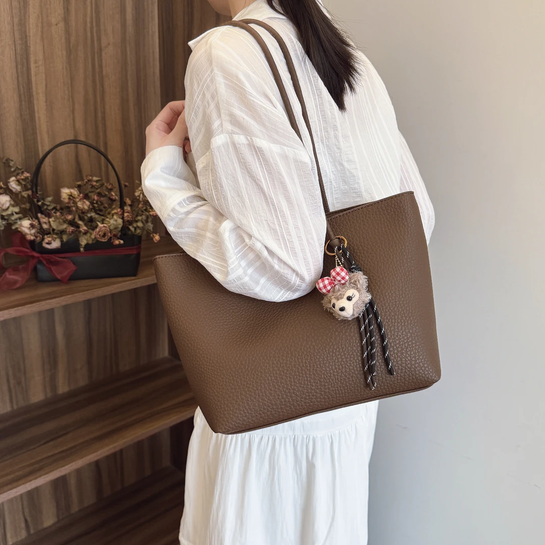 复古托特大容量包包2025春季新款高级感通勤手拎包时尚休闲百搭