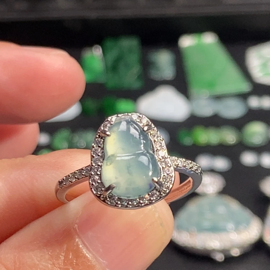 翡翠银S925镶嵌戒指