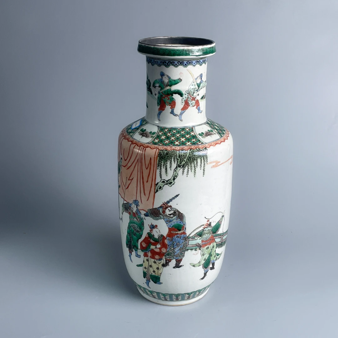 M25DC005186 - 清光绪五彩辕门射戟棒槌瓶