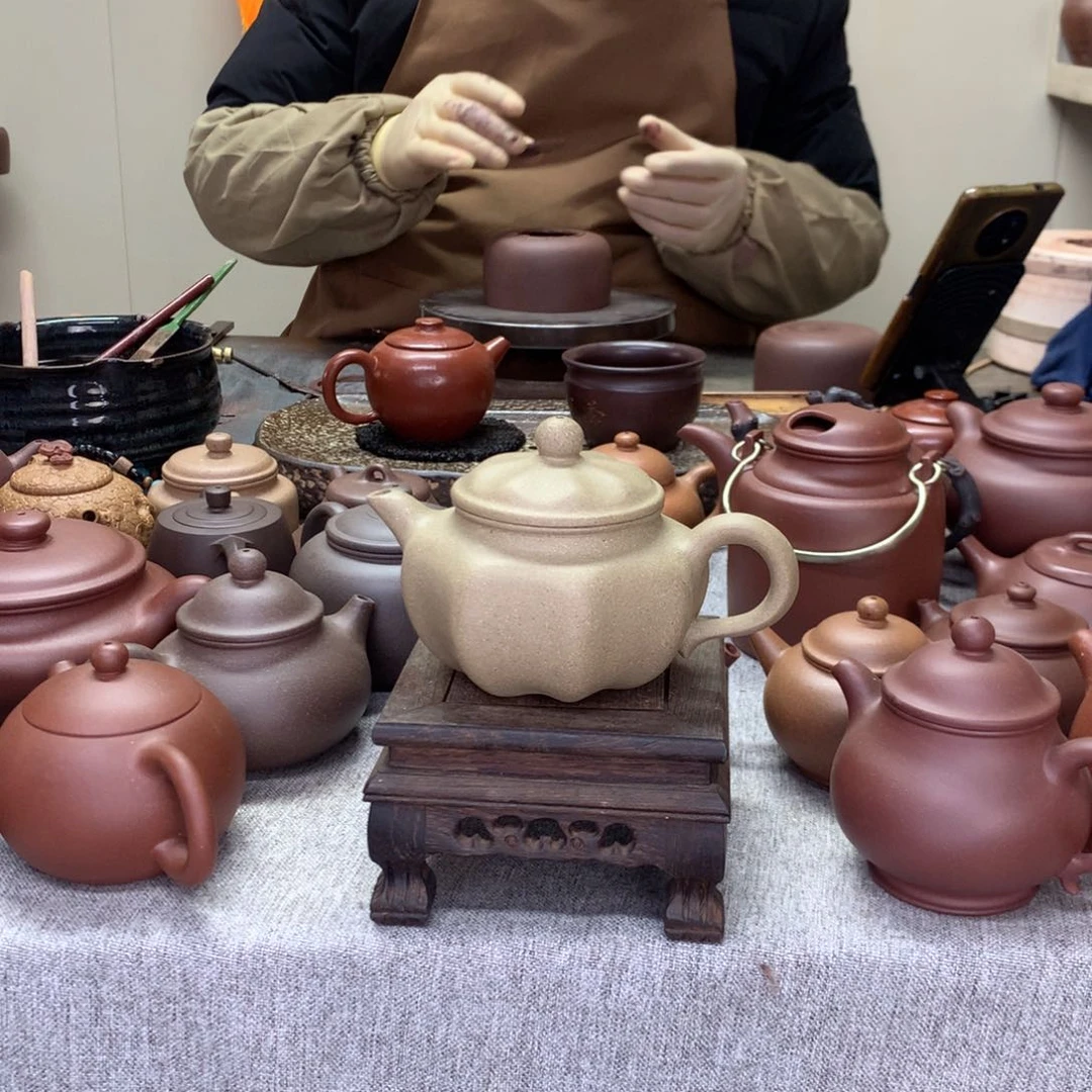 段泥茶壶八面玲珑260C半手工制作