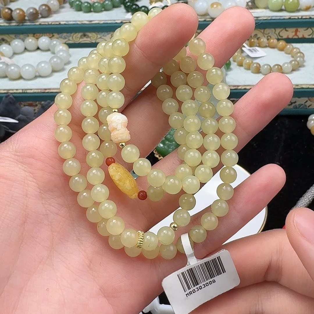 和田玉手串未镶嵌