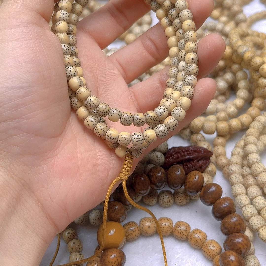 星月菩提吊坠拜***夜骨瓷白108