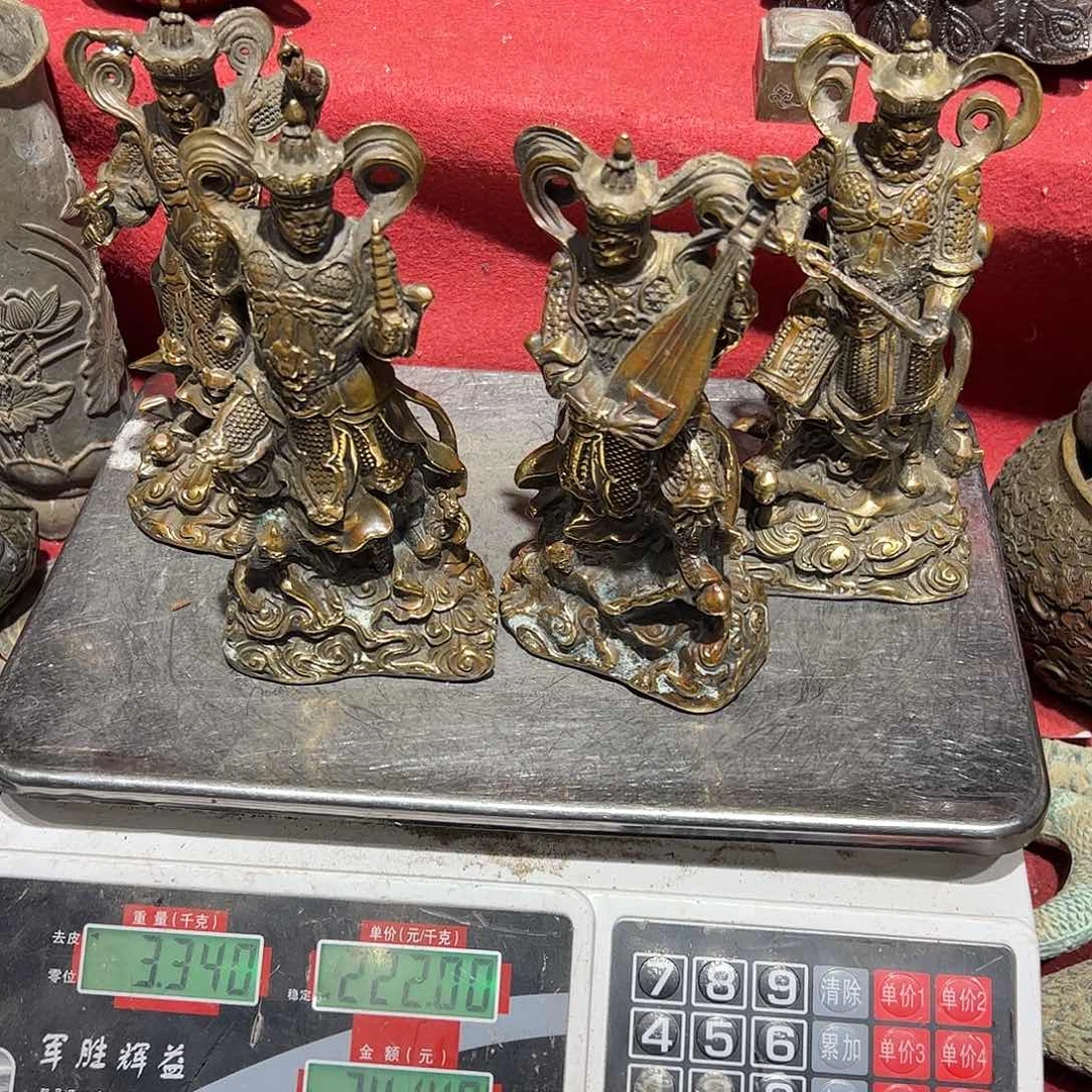 财*通微瑕疵黄铜摆件工艺品