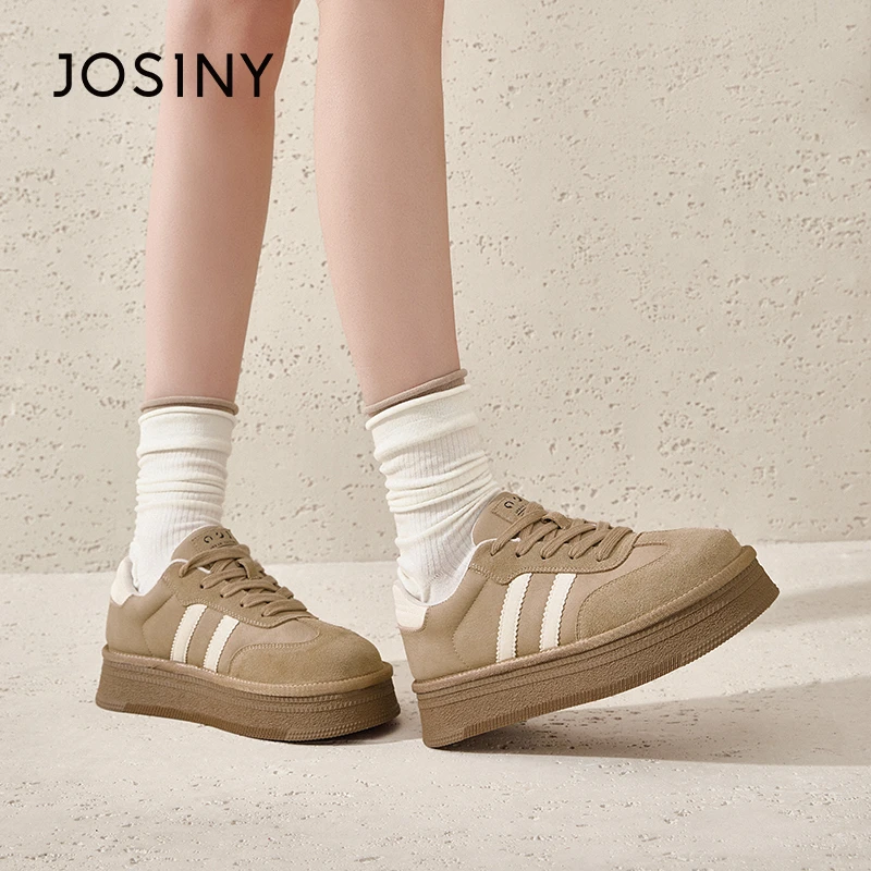 卓诗尼复古厚底增高板鞋2025春季新款休闲时尚百搭外出流行女鞋