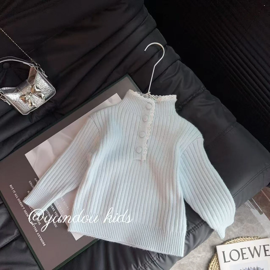 【针织毛衣】2025秋冬季女童针织衫毛衣加厚亲子装毛衣长袖韩版简约