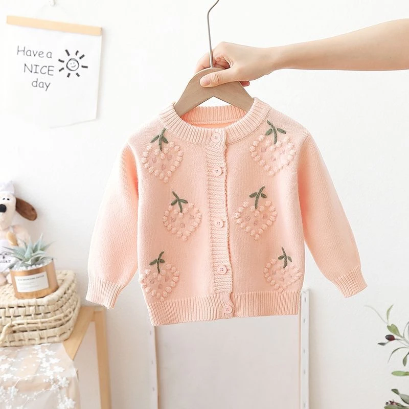 圆领长袖甜美森系常规毛衣针织衫童装幼儿失序混搭风