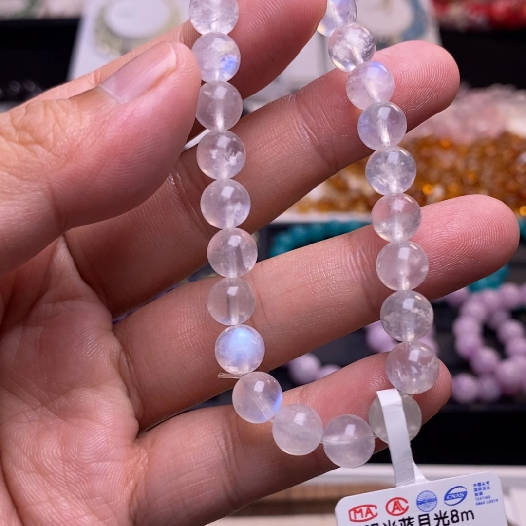 未镶嵌手串水晶卡8蓝月光