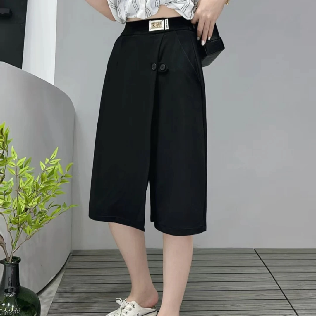 小施家休闲设计版松紧腰裤裙8329