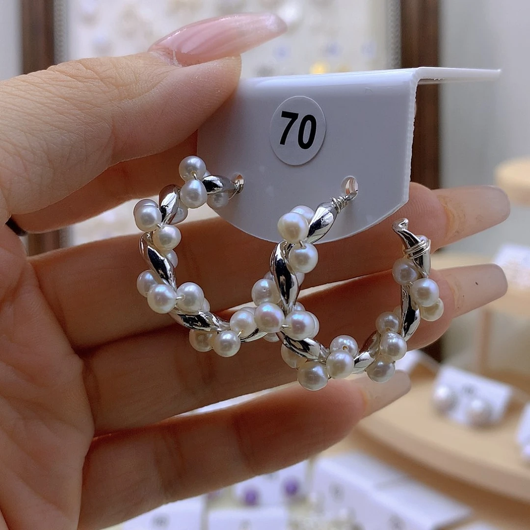 未镶嵌耳饰淡水珍珠