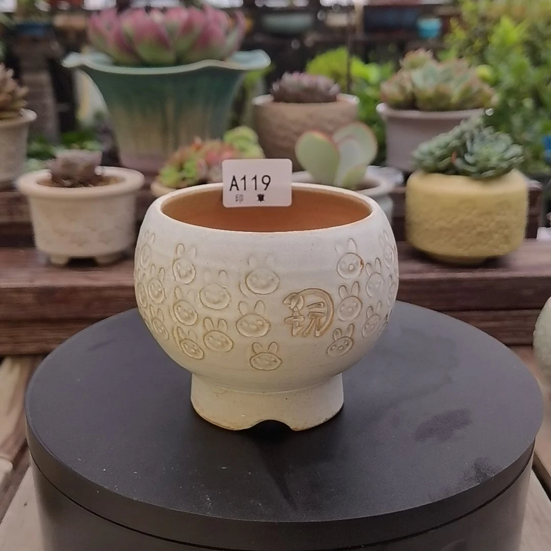 印章多肉花盆A119