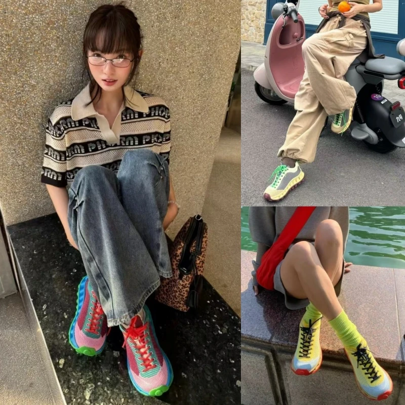 【炫彩跃步】山系户外男女同款时尚多彩撞色舒适运动休闲鞋C1948