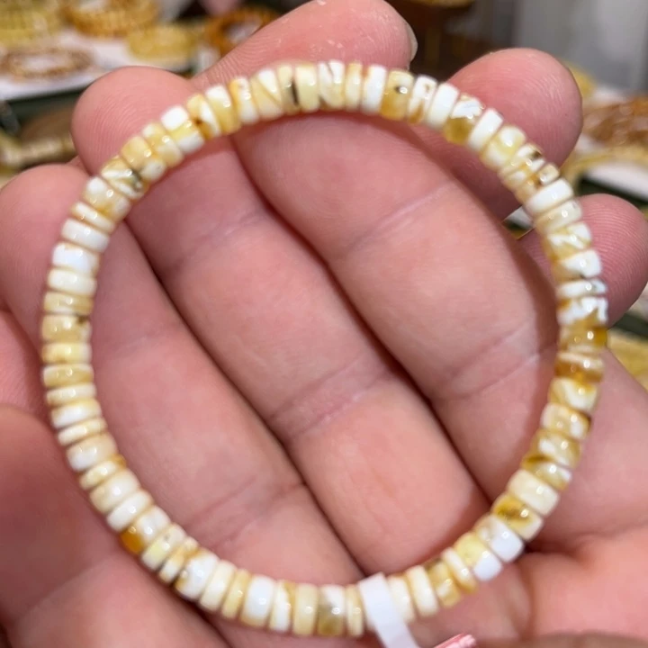 蜜蜡未镶嵌手链微瑕00005.5mm