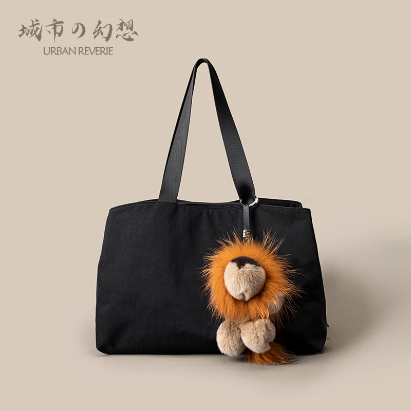 男女同款极简高级轻便尼龙旅行手提包百搭时尚大容量多隔层单肩包