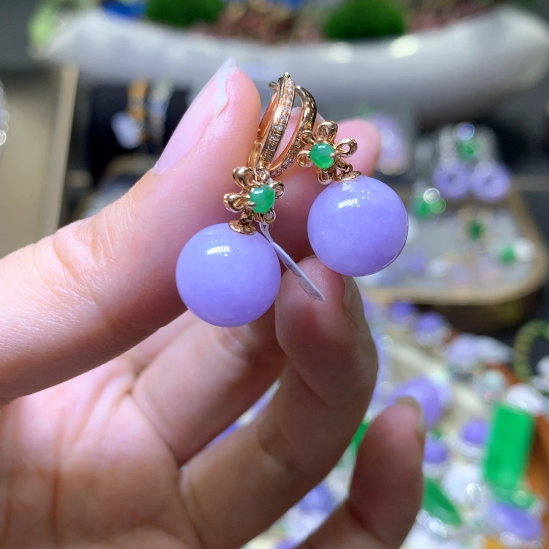 【闪购商品】翡翠颈饰18K金镶嵌翡翠吊坠项链